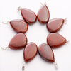 Natural Gemstone Pendant Bead Crystals Healing Stones Necklace Water Drop Pendants Charms For Jewelry Making