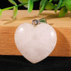 30mm Big natural quartz crystal stone heart pendant for jewelry making charms trendy accessories