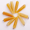 Natural Healing Crystals Pendulum Pendant Natural Stone Bullet Shaped Pillar Charms Point Pendant Charms For Jewelry Making