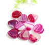 Charms heart stripe agate healing chakra gemstones crystals wholesale bulk heart stones crystal crafts