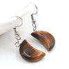 Fashion Jewelry Earrings Gem Stone Pendant Natural Crystal moon Star Earrings Hoop for Weman