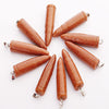 Natural Healing Crystals Pendulum Pendant Natural Stone Bullet Shaped Pillar Charms Point Pendant Charms For Jewelry Making