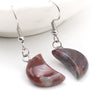 Fashion Jewelry Earrings Gem Stone Pendant Natural Crystal moon Star Earrings Hoop for Weman