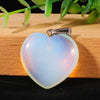 30mm Big natural quartz crystal stone heart pendant for jewelry making charms trendy accessories