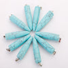 Natural Healing Crystals Pendulum Pendant Natural Stone Bullet Shaped Pillar Charms Point Pendant Charms For Jewelry Making