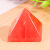 30mm Quartz Healing Stone Carved Crystal Pyramid Statue Crystal Tower