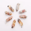 Wholesale Charms assorted crystal Hexagonal bullet shape beads pendants natural stone pendants for jewelry making