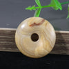 Natural Agate Crystals Healing Stones Beads Safety Buckle Necklace Donuts Pendant for Jewelry Making 25mm