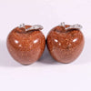 Natural crystal apple crafts decorative hand-carved crystal stone apple for home decor christmas gift