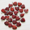Charms assorted natural Amethyst purple crystal stone bead heart pendants