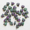 Natural Gemstone Mixed Color Engraving Skull Skeleton stone Pendant for Jewelry Making
