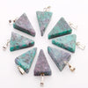 Wholesale Charms assorted crystal beads pendant natural stone triangle pendants DIY jewelry making for women