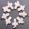 Fashion Natural Gemstone Wholesale Healing Crystal Cross Pendant Necklace Jewelry Cross Pendant