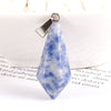 Wholesale Charms Natural Crystal Chakra Hexagonal Pyramid Stone Pendulum Pendants For Jewelry Making