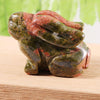 1.5" Natural Healing Stone Animal Hand Carved Figurine Delicate Crystal rabbits statue Gemstone for Home Decor Gift Decorative