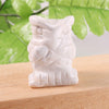 1.5" Natural Healing Stone Animal Hand Carved Figurine Delicate Crystal Night Owl for Home Decor Gift Decorative