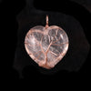 Stone Therapy Crystal Tree of Life Gold Wire Wrapped Stone Heart Pendant