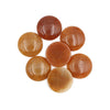Natural Cabochon 25mm Crystal Quartzite Beads Round Flat Back Cabochon