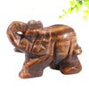 2 Inch Natural Crystal Stone Elephant Statue Handmade Gemstones