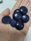 Natural Cabochon 25mm Crystal Quartzite Beads Round Flat Back Cabochon