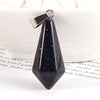 Wholesale Charms Natural Crystal Chakra Hexagonal Pyramid Stone Pendulum Pendants For Jewelry Making