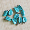 Mixed Color Hand Carved Leaf Stone Crystal Pendant DIY Necklace Making
