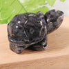 2inch Natural Healing Crystal Reiki Gem Stone Carved Animal Turtle Tortoise Crystal Statue Figurine for Home Decor