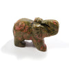 1.5 Inch Natural Crystal Healing Stone Animal Elephant Statue