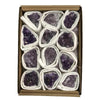 wholesale natural Raw crystal stone rough clusterl amethyst bulk in flat box