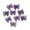 Hand Carved Stone Butterfly Pendant Natural Healing Crystal Quartz Stone Animal Butterfly Pendants For Jewelry Making