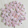 20mm Charms Custom Assorted Natural Healing Crystal Gemstone Bead Heart Stone Pendants Charms For Jewelry Making