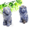 1.5 Inch Natural Crystal Carved Animal Lion Statue Stone Home Decor