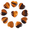 Natural Crystal Heart Charms heart-shaped Chakra Healing Crystal Carving Hearts Mini Gemstone for decorations