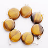 Natural Healing Crystal Quartz Gem Stone Round Pendant Charms for Jewelry Making DIY Necklace Decoration
