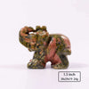 1.5inch Natural gemstone animal carving crystal elephant figurines elephant statue small stone crafts