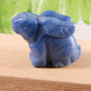 1.5" Natural Healing Stone Animal Hand Carved Figurine Delicate Crystal rabbits statue Gemstone for Home Decor Gift Decorative