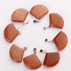 Natural Quartz Crystal Gemstone Fan Pendant For Jewelry Making