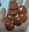 Natural Cabochon 25mm Crystal Quartzite Beads Round Flat Back Cabochon