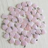Charms assorted natural Amethyst purple crystal stone bead heart pendants