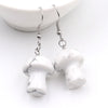 Fashion Women's Jewelry Accessories Natural Gemstone Healing Crystal Mushroom Dangle Earrings