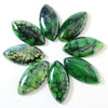 Flat Back Gemstone Bead Rainbow Stripe Dragon Agate Marquise Cabochon