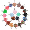 16mm Charms assorted natural gemstone bead pendant healing crystal stone heart pendants for jewelry making