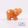 1.5inch Natural gemstone animal carving crystal elephant figurines elephant statue small stone crafts