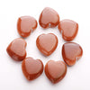 25mm Love Heart Shape Stone Earring Necklace Wedding Accessories No Hole Natural Agate Crystal Heart Gemstone