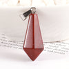 Wholesale Charms Natural Crystal Chakra Hexagonal Pyramid Stone Pendulum Pendants For Jewelry Making