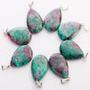 Natural Gemstone Pendant Bead Crystals Healing Stones Necklace Water Drop Pendants Charms For Jewelry Making