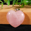 30mm Big natural quartz crystal stone heart pendant for jewelry making charms trendy accessories