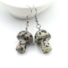 Fashion Women's Jewelry Accessories Natural Gemstone Healing Crystal Mushroom Dangle Earrings
