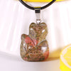 Natural Crystal Quartz Fox Animal Necklace Pendant Jewelry Making