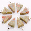 Wholesale Charms assorted crystal beads pendant natural stone triangle pendants DIY jewelry making for women